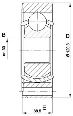 OPEN PARTS cvj542820 -  Шарнирный комплект, приводной вал